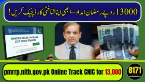 pmrrp.nitb.gov.pk Online Track CNIC for 13,000 PM Ramzan Relief Package 2026