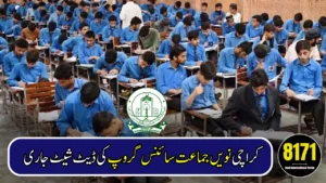 Karachi Class 9 (Science Group) Date Sheet 2026