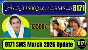 8171 SMS March 2026 Update – Check CNIC & BISP Payment Instantly8171 ایک SMSکے ذریعے اپنی 13500 کی قسط دیکھیں 13500/-