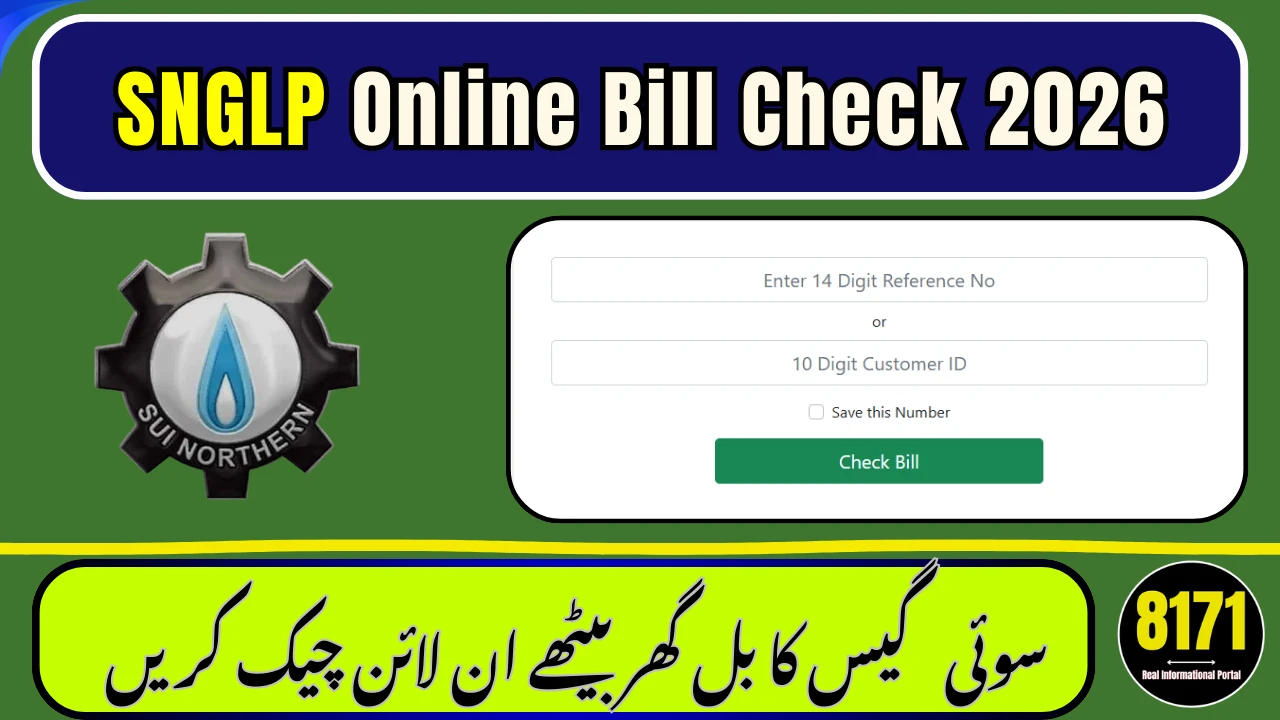 SNGPL Online Bill