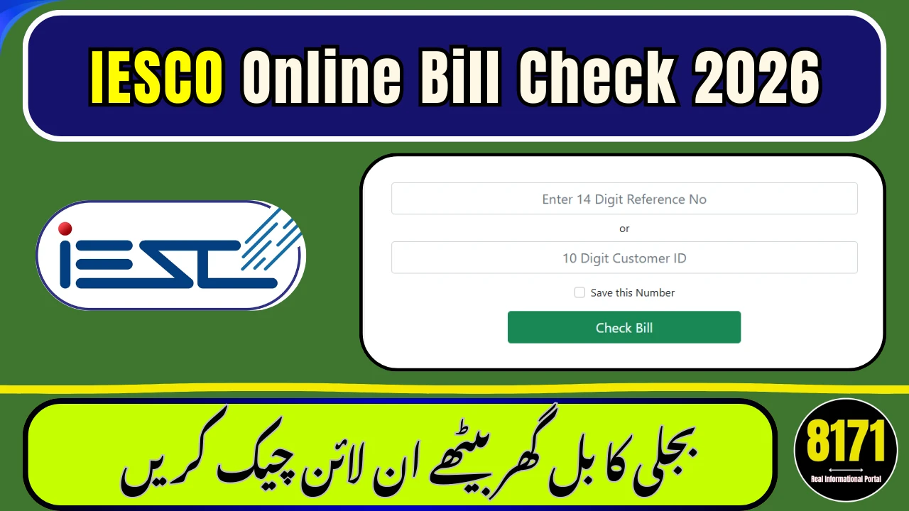IESCO Online Bill Check 2026