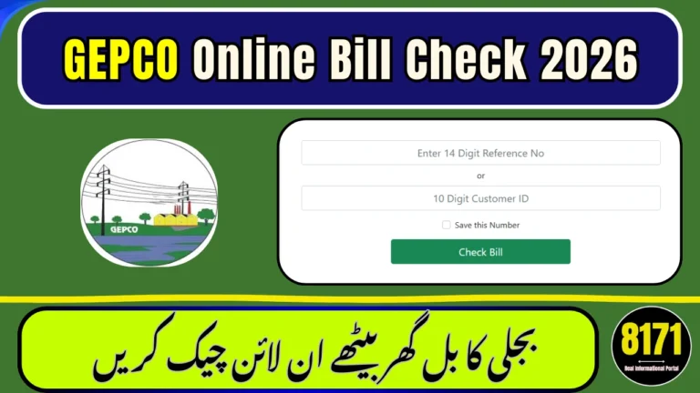 GEPCO Online Bill Check 2026